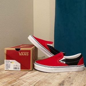 Vans Classic Slip On Racing Red & Black